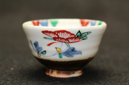 24790 Living National Treasure Kato Hajime (colored sake cup) 