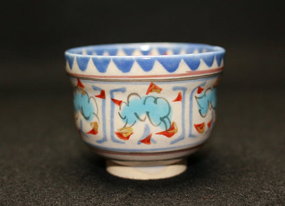 22503 Living National Treasure Takuo Kato (Persian colored deer design sake cup) 