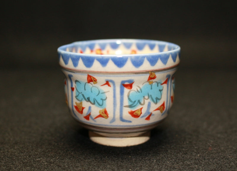 22503 Living National Treasure Takuo Kato (Persian colored deer design sake cup) 