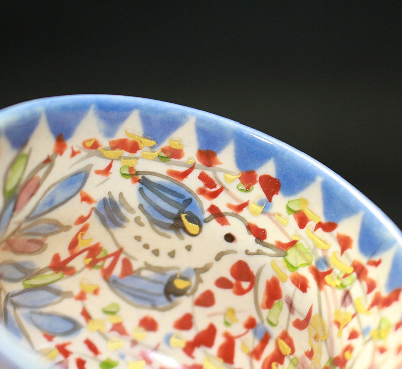 22503 Living National Treasure Takuo Kato (Persian colored deer design sake cup) 