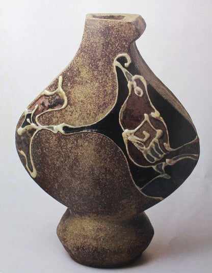 25645 Kanjiro Kawai Flower and Bird Vase 