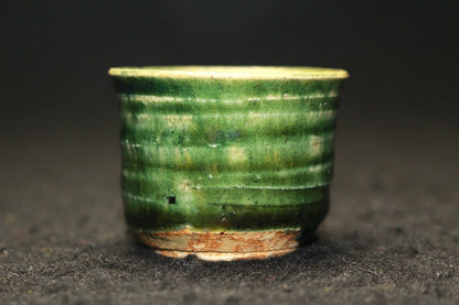 22544 Mineo Okabe (Blue Oribe Sake Cup (Mikishiki)) OKABE Mineo