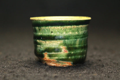 22544 Mineo Okabe (Blue Oribe Sake Cup (Mikishiki)) OKABE Mineo