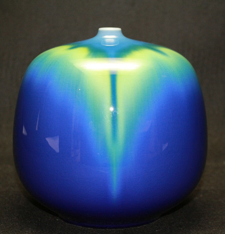 24436 人间国宝第3代德田弥祖吉（美花瓶）TOKUDA弥祖吉