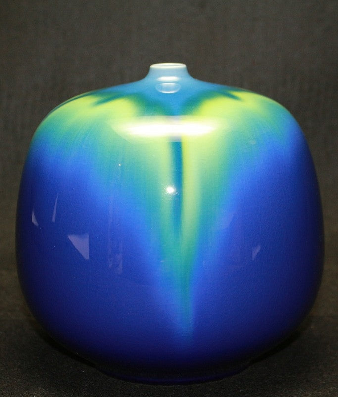 24436 人间国宝第3代德田弥祖吉（美花瓶）TOKUDA弥祖吉