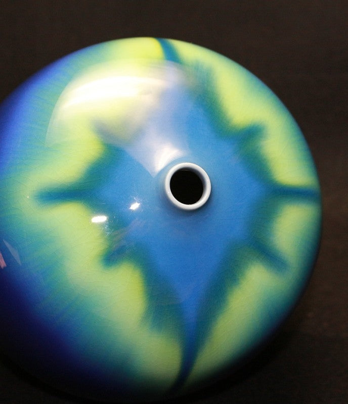 24436 人间国宝第3代德田弥祖吉（美花瓶）TOKUDA弥祖吉