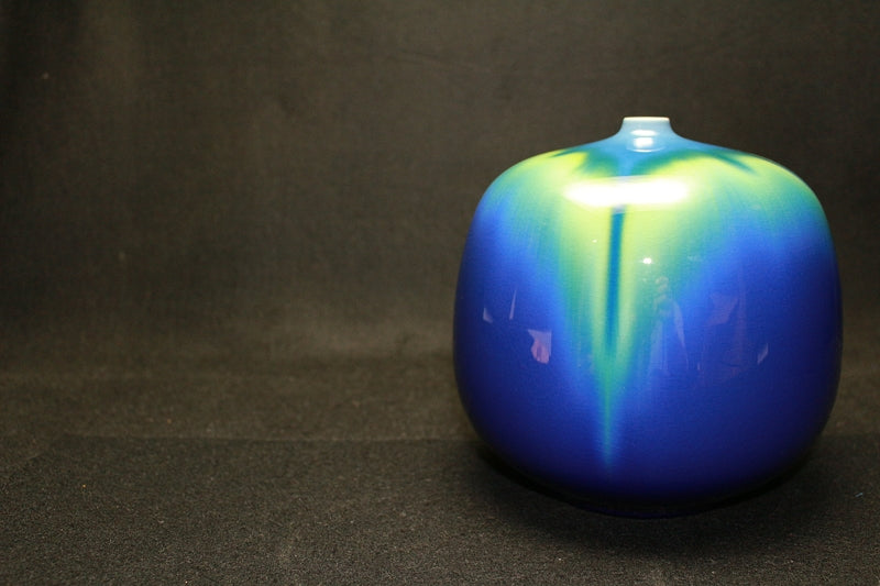 24436 人间国宝第3代德田弥祖吉（美花瓶）TOKUDA弥祖吉