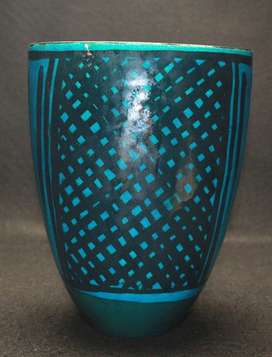 22434 6th Kiyomizu Rokubei (Vase with Blue Line Design) 