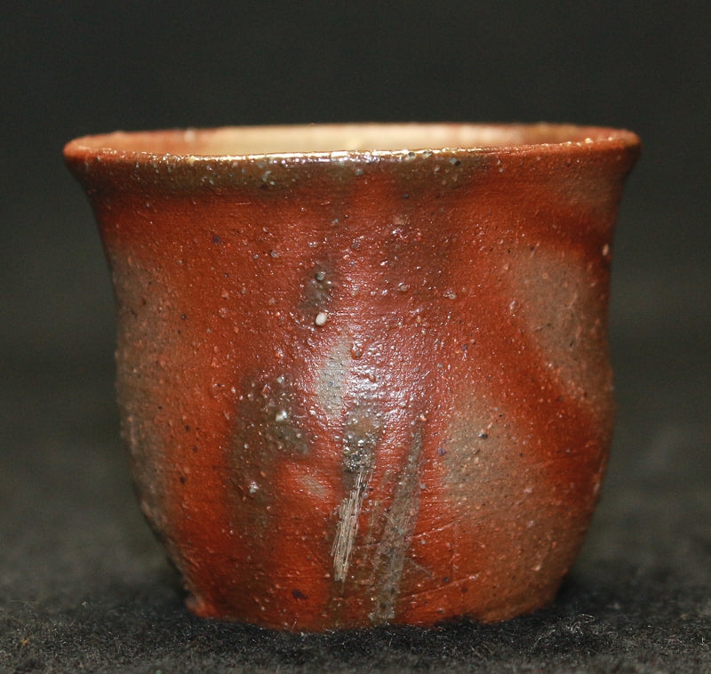 22644 Kitaoji Rosanjin (Bizen sake cup (Yusai box)) Guaranteed product KITAOJI Rosanjin