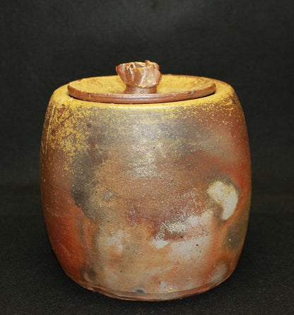 23337 Kitaoji Rosanjin (Bizen kiln-changed water jar (Yusai box)) 