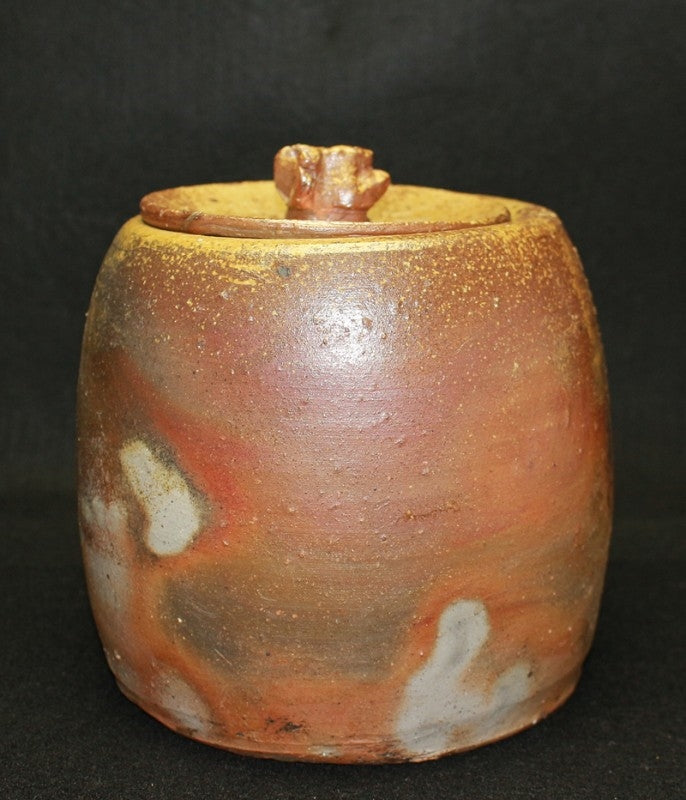 23337 Kitaoji Rosanjin (Bizen kiln-changed water jar (Yusai box)) 