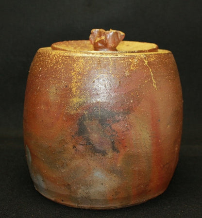 23337 Kitaoji Rosanjin (Bizen kiln-changed water jar (Yusai box)) 