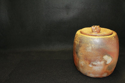 23337 Kitaoji Rosanjin (Bizen kiln-changed water jar (Yusai box)) 