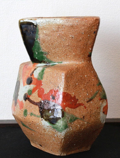 23314 KAWAI Kanjiro (Three-colored flat vase) 