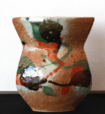 23314 KAWAI Kanjiro (Three-colored flat vase) 