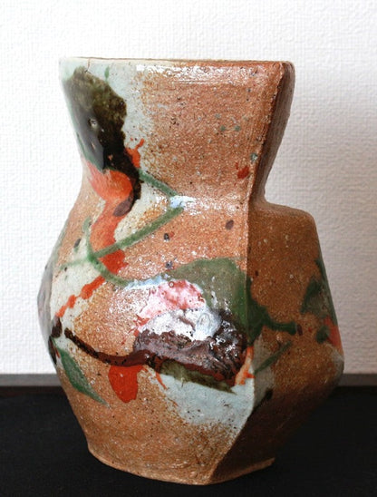 23314 KAWAI Kanjiro (Three-colored flat vase) 