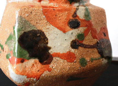 23314 KAWAI Kanjiro (Three-colored flat vase) 