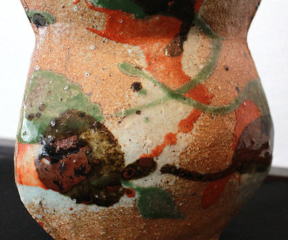 23314 KAWAI Kanjiro (Three-colored flat vase) 