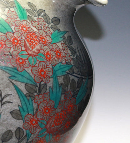 20791 Living National Treasure 13th Imaizumi Imaemon (colored light ink pearl tree flower vase)