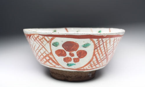 21047 KAWAKITA Handeishi (Red-painted bowl [1963, Fujimoto Kida box inscription])