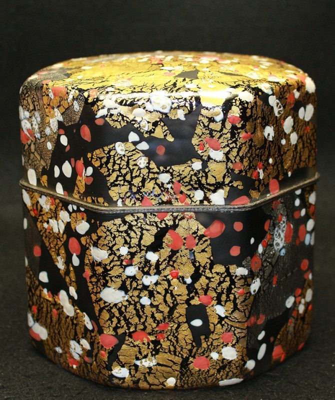 25300　 藤田喬平　(手吹飾筥　紅白梅)　FUJITA Kyohei