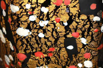 25300　 藤田喬平　(手吹飾筥　紅白梅)　FUJITA Kyohei