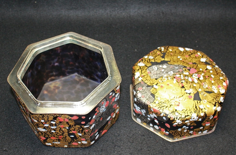 25300　 藤田喬平　(手吹飾筥　紅白梅)　FUJITA Kyohei