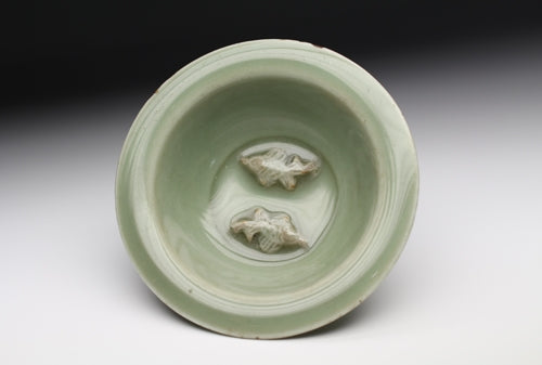 21186 Kitaoji Rosanjin (Celadon double fish cup [Miyanaga Tozan Kiln])