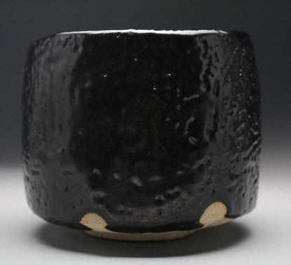 21313 Kato Kozo (Seto black tea bowl, inscribed "Musou", by Shimizu Kimiaki, Ando box)