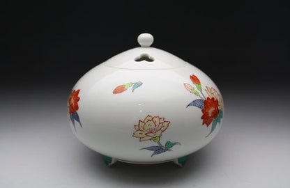 21296 14th generation Sakaida Kakiemon (cloudy hand cherry blossom design incense burner)