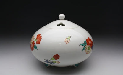 21296 14th generation Sakaida Kakiemon (cloudy hand cherry blossom design incense burner)