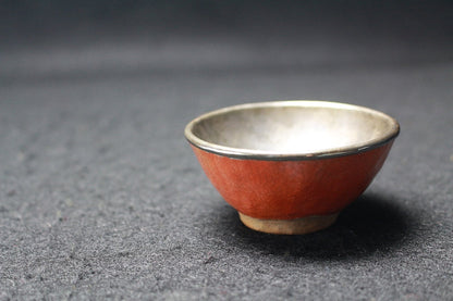 22729 11th generation Raku Kei-nyū (Red Shuten (9th generation Nakagawa Jōeki, Nankyō interior lining)) RAKU Kenyu 