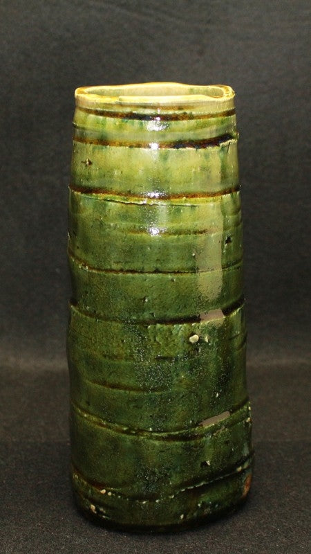 23942 Mineo Okabe (Blue Oribe Vase) OKABE Mineo 