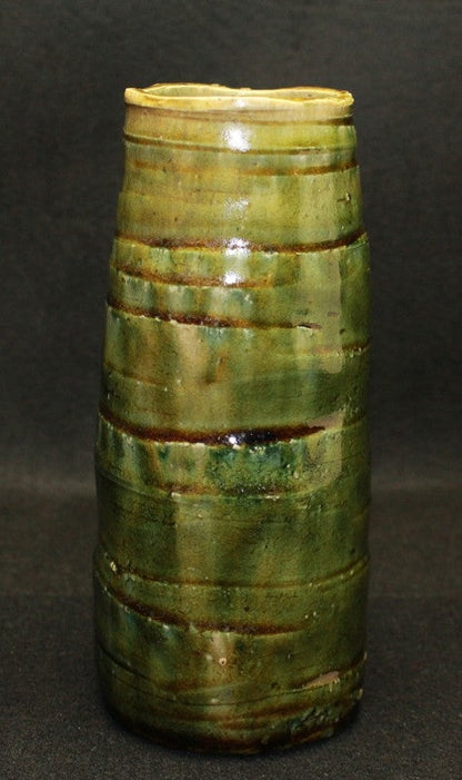 23942 Mineo Okabe (Blue Oribe Vase) OKABE Mineo 