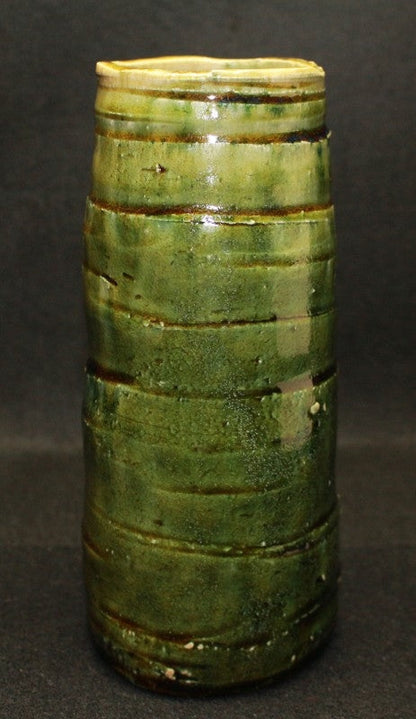 23942 Mineo Okabe (Blue Oribe Vase) OKABE Mineo 