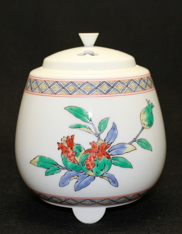 24532 14th generation Sakaida Kakiemon (Muddy hand pomegranate design incense burner) SAKAIDA Kakiemon 