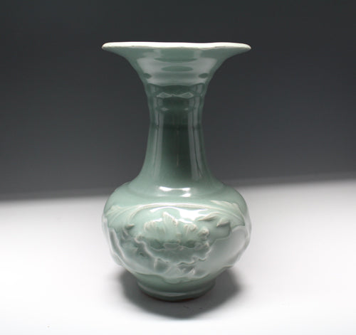 21260 Kanjiro Kawai (Celadon vase [Shokei kiln mark])