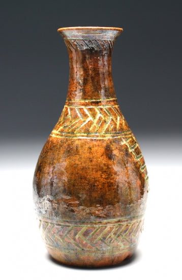 21641 13th generation Raku Kizaemon [Appointed] (Hashiko painting, Sake bottle) RAKU Seinyu