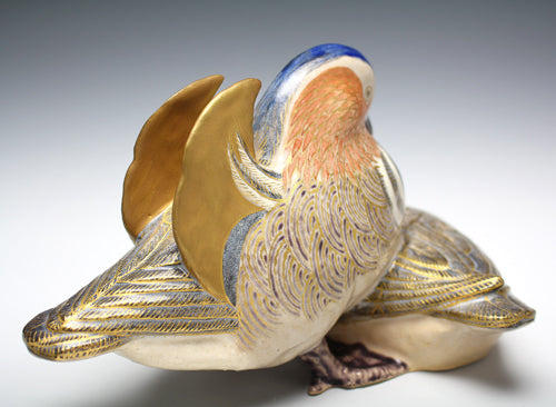 21733 The fifth generation of Kiyomizu Rokubei, who contributed to the modernization of Kyoto ware (mandarin duck ornament)