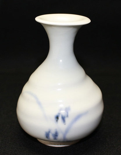 22764 Living National Treasure TSUKAMOTO Kaiji (Blue and white sake bottle) 