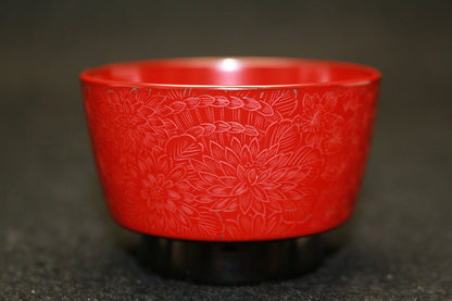 24983 Living National Treasure KOMORI Kunie (Seasonal Flower Design Sake Cup) 