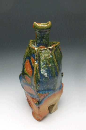 20123 KAKUREZAKI Ryuichi (Oribe Sake Bottle)