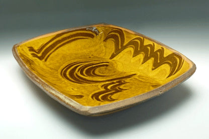 20138 Bernard Leach (yellow glaze hand-painted plate)