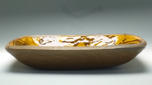 20138 Bernard Leach (yellow glaze hand-painted plate)