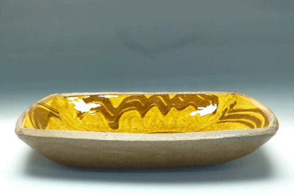 20138 Bernard Leach (yellow glaze hand-painted plate)