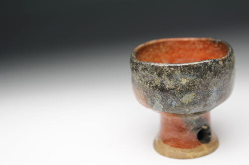 20573 RAKU Kichizaemon [12th generation Hironyu] (Red sake cup)