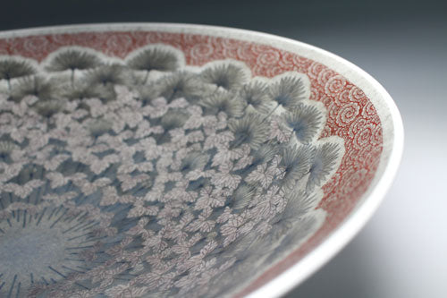 20634 13th generation Imaemon Imaizumi (colored light ink chrysanthemum design bowl)