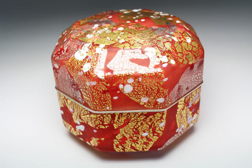 20698 Kyohei Fujita (Hand-blown decorative box, Tatsuta) FUJITA KYOHEI