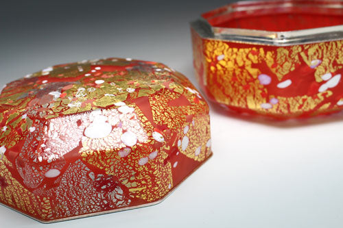 20698 Kyohei Fujita (Hand-blown decorative box, Tatsuta) FUJITA KYOHEI