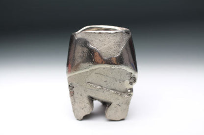 20803 KAKUREZAKI Ryuich (Silver-painted sake cup)